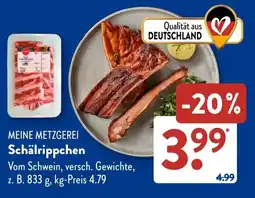 Aldi Süd MEINE METZGEREI Schälrippchen Angebot