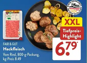 Aldi Süd FAIR & GUT Hackfleisch Angebot