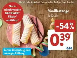 Aldi Süd Vanillestange Angebot