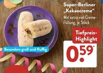 Aldi Süd Super-Berliner „Kakaocreme" Angebot