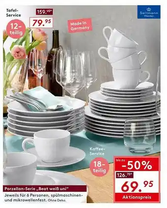 Möbel Rieger Porzellan-serie „beat Weiß Uni“ Angebot