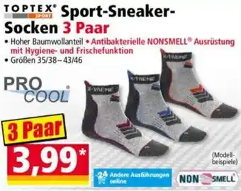 Norma TOPTEX Sport-Sneaker- Socken 3 Paar Angebot