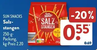 Aldi Süd SUN SNACKS Salz- stangen Angebot