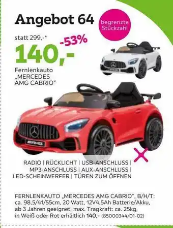 Mömax Fernlenkauto „mercedes Amg Cabrio“ Angebot