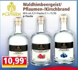 Norma PLATNER Waldhimbeergeist/ Pflaumen-/Kirschbrand Angebot