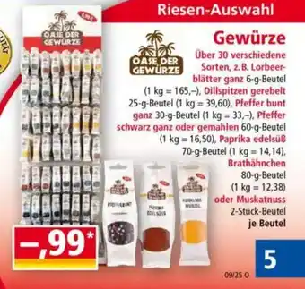 Norma OASE DER GEWÜRZE Gewürze Angebot