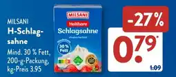 Aldi Süd MILSANI H-Schlag- sahne Angebot