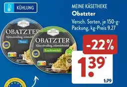 Aldi Süd MEINE KÄSETHEKE Obatzter Angebot