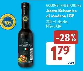 Aldi Süd GOURMET FINEST CUISINE Aceto Balsamico di Modena IGP Angebot