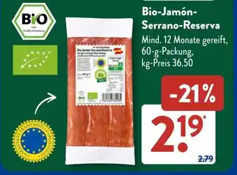 Aldi Süd Bio-Jamón- Serrano-Reserva Angebot