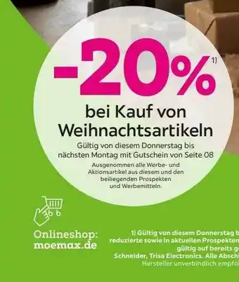 Mömax Bei Kauf Von Weihnachtsartikeln Angebot