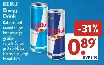 Aldi Süd RED BULL Energy Drink Angebot