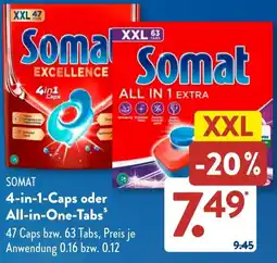 Aldi Süd SOMAT 4-in-1-Caps oder All-in-One-Tabs Angebot