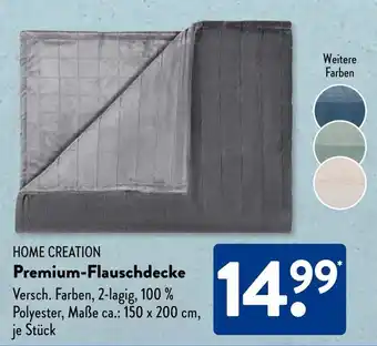 Aldi Süd HOME CREATION Premium-Flauschdecke Angebot