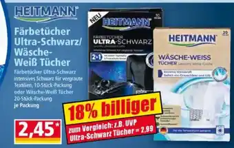 Norma HEITMANN Färbetücher Ultra-Schwarz/ Wäsche- Weiß Tücher Angebot