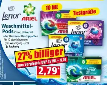 Norma Lenor Waschmittel- Pods Angebot