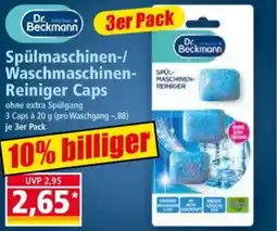 Norma Dr. Beckmann Spülmaschinen-/ Waschmaschinen- Reiniger Caps Angebot