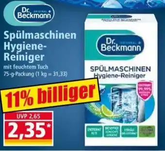 Norma Dr. Beckmann Spülmaschinen Hygiene- Reiniger Angebot