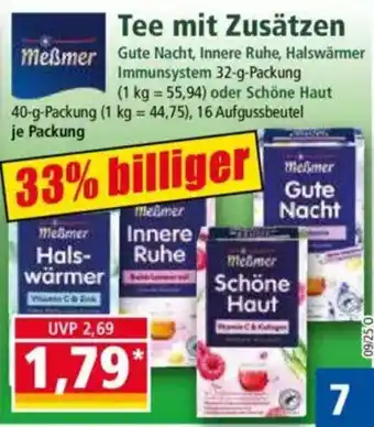 Norma Meßmer Tee mit Zusätzen Angebot