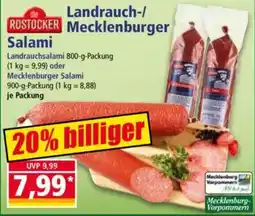 Norma ROSTOCKER Landrauch-/ Mecklenburger Salami Angebot