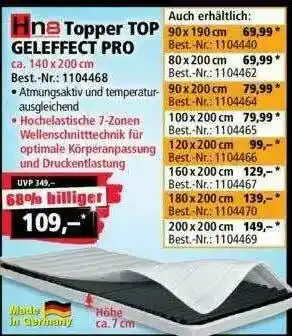 Norma24 Hn8 Topper Top Geleffect Pro Angebot