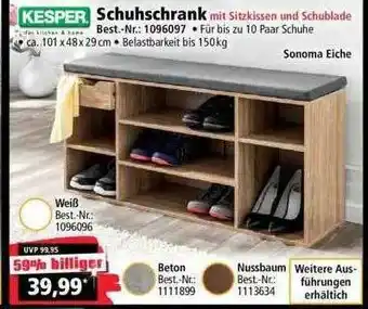 Norma24 Kesper Schuhschrank Angebot