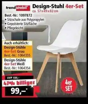 Norma24 Trendstabil Design-stuhl 4er-set Angebot