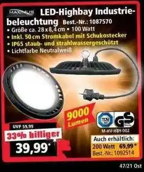 Norma24 Maximus Led-highbay Industriebeleuchtung Angebot