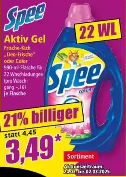 Norma Spee Aktiv Gel Frische-Kick ..Deo-Frische" oder Color Angebot