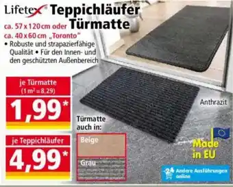 Norma Lifetex Türmatte Teppichläufer Angebot