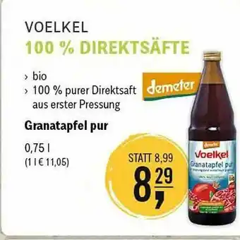 Reformhaus Bacher Voelkel 100% Direktsäfte Angebot