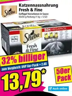 Norma Sheba Katzennassnahrung Fresh & Fine Angebot