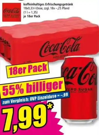 Norma Coca-Cola koffeinhaltiges Erfrischungsgetränk Angebot