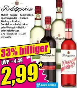 Norma Rotkäppchen Müller-Thurgau - halbtrocken Angebot