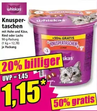 Norma whiskas Knusper- taschen Angebot