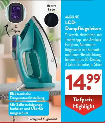 Aldi Süd AMBIANO LCD- Dampfbügeleisen Angebot