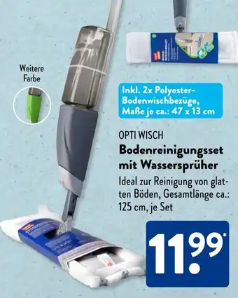 Aldi Süd OPTI WISCH Bodenreinigungsset mit Wassersprüher Angebot