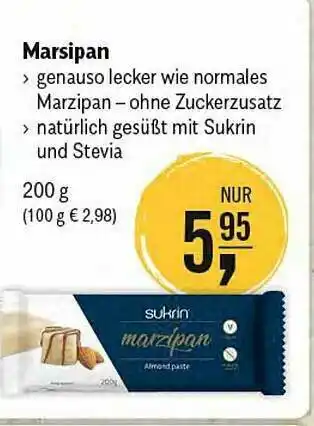 Reformhaus Bacher Marsipan Angebot