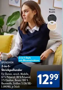 Aldi Süd UP2FASHION 2-in-1- Strickpullunder Angebot