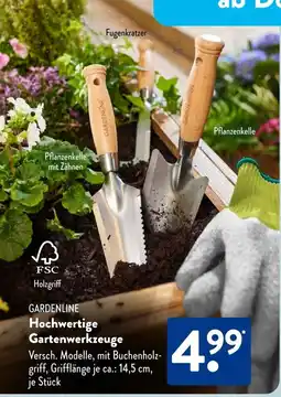 Aldi Süd GARDENLINE Hochwertige Gartenwerkzeuge Angebot