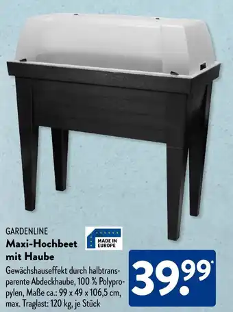 Aldi Süd GARDENLINE Maxi-Hochbeet mit Haube Angebot