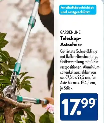 Aldi Süd GARDENLINE Teleskop- Astschere Angebot