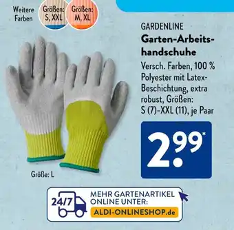 Aldi Süd GARDENLINE Garten-Arbeits- handschuhe Angebot