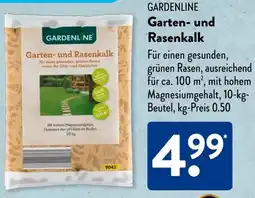 Aldi Süd GARDENLINE Garten- und Rasenkalk Angebot