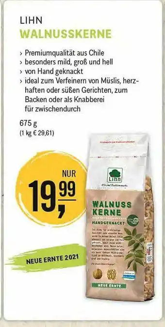 Reformhaus Bacher Lihn Walnusskerne Angebot