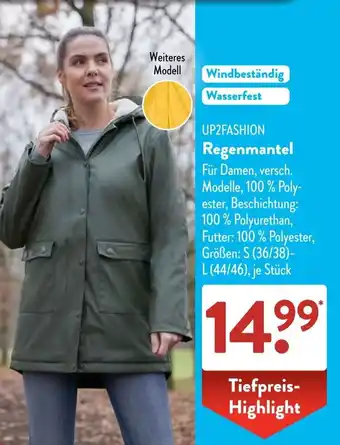 Aldi Süd UP2FASHION Regenmantel Angebot