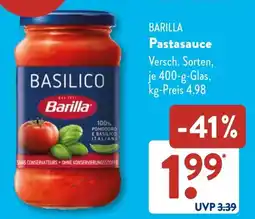 Aldi Süd BARILLA Pastasauce Angebot