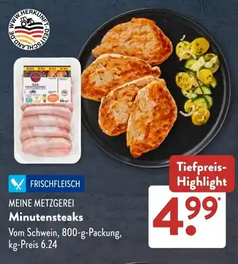 Aldi Süd MEINE METZGEREI Minutensteaks Angebot