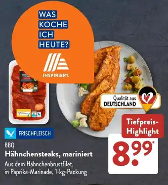 Aldi Süd BBQ Hähnchensteaks, mariniert Angebot