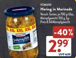 Aldi Süd HOMANN Hering in Marinade Angebot